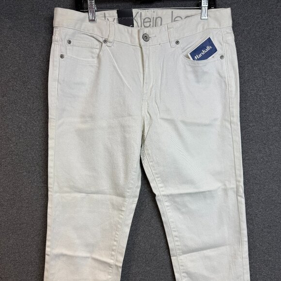 Calvin Klein High Rise Skinny Fit White Size 12 W 31 - Used - Picture 1 of 6